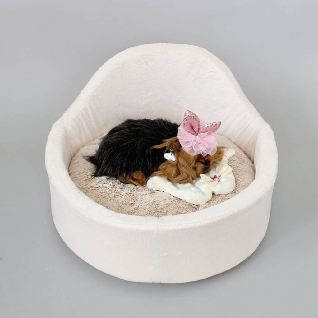 [Лежак] Лежанка для собак со спинкой Puffy Мэджик