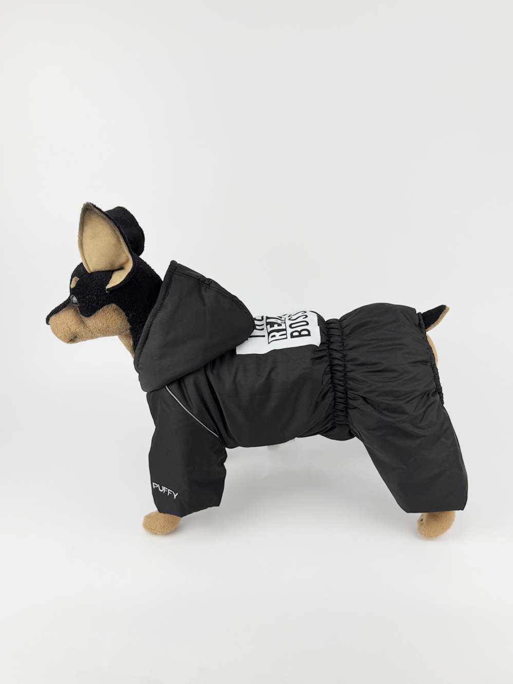 Зимний комбинезон для собак Puffy Босс Черный