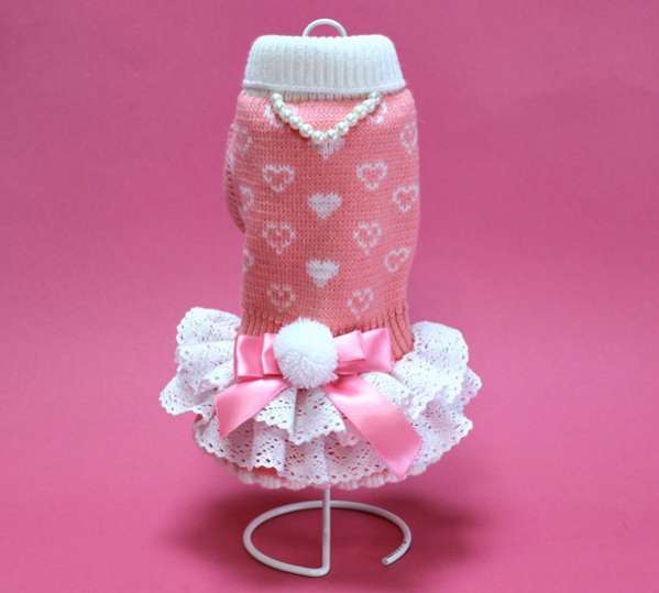 Шерстяное платье для собак Puffy Моника (4 цвета)