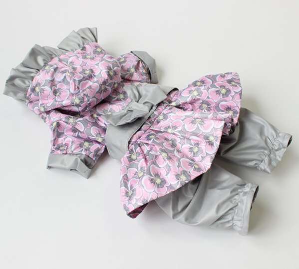 Дождевик для собаки Цветы (3 цвета)