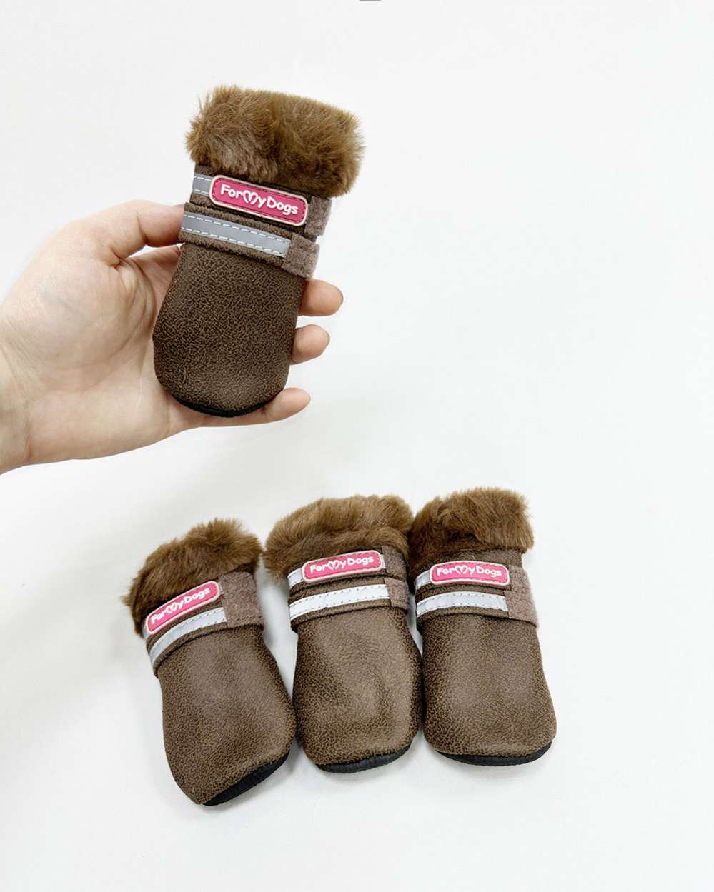Зимняя обувь для собак ForMyDogs Альпы Коричневые