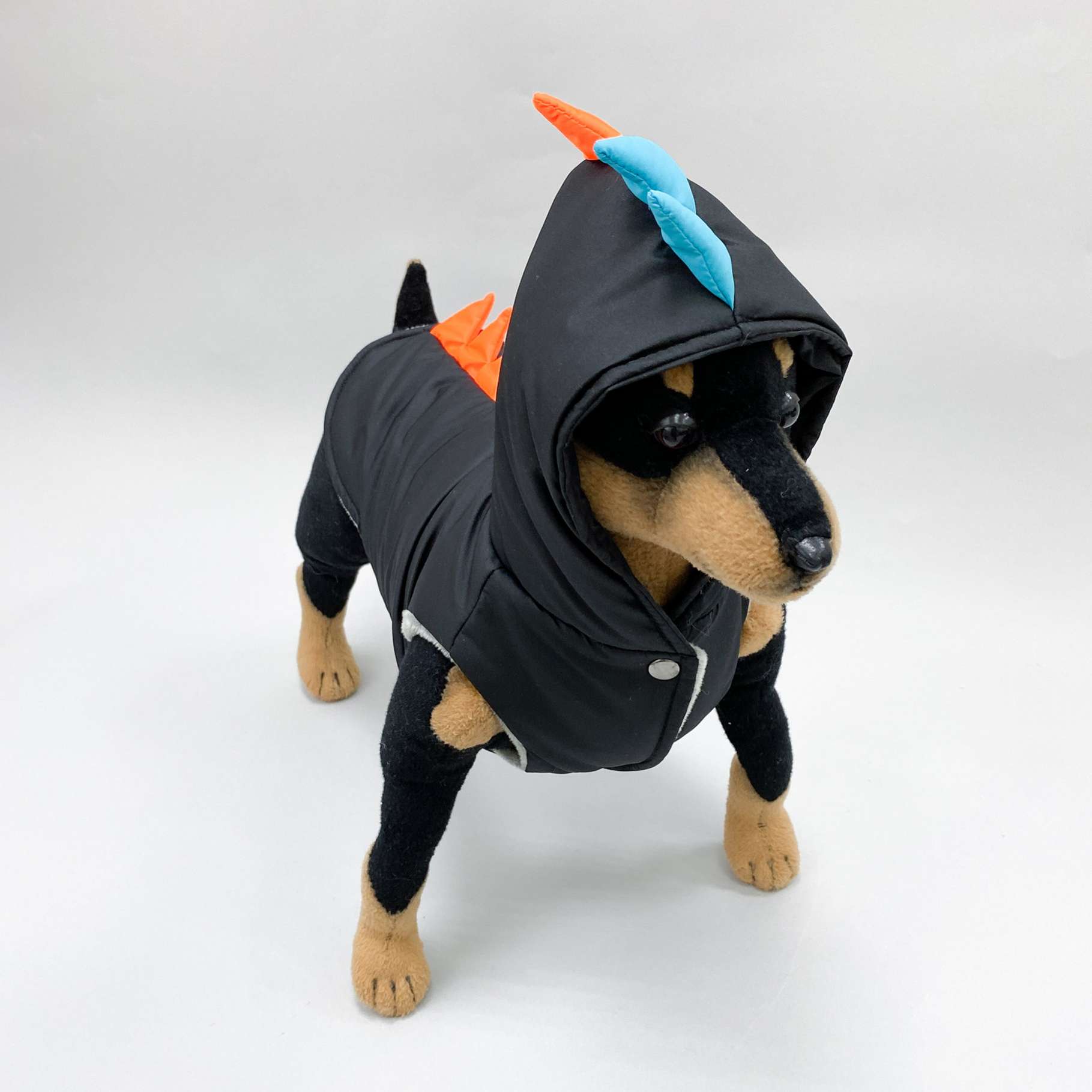 Жилет для собаки утепленный Puffy Дино Черный