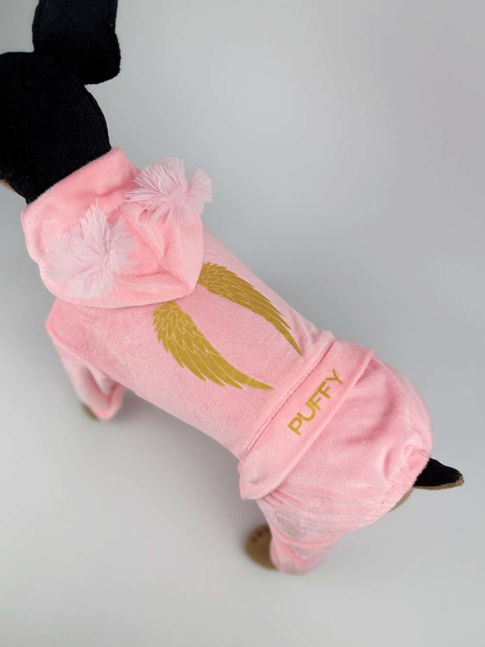 Велюровый костюм для собак Puffy Крылья розовый