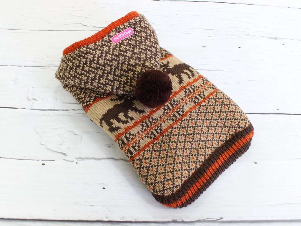 Куртка для собаки Свитер ForMyDogs Браун