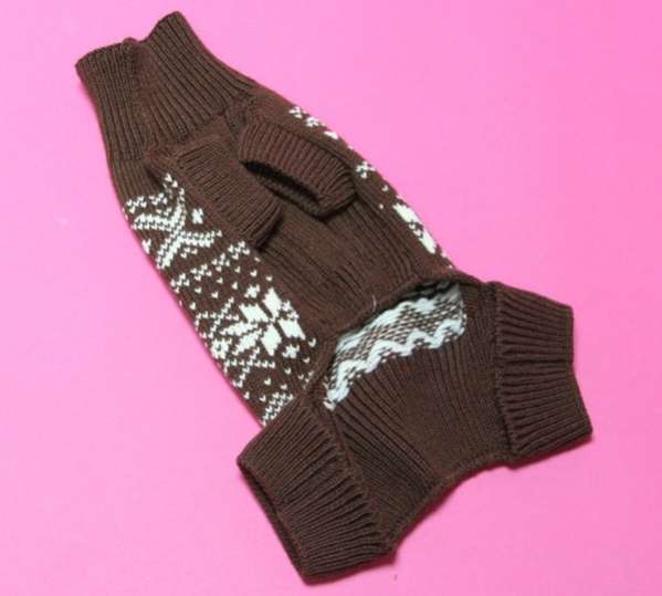 Шерстяной костюм для собак Снежинки