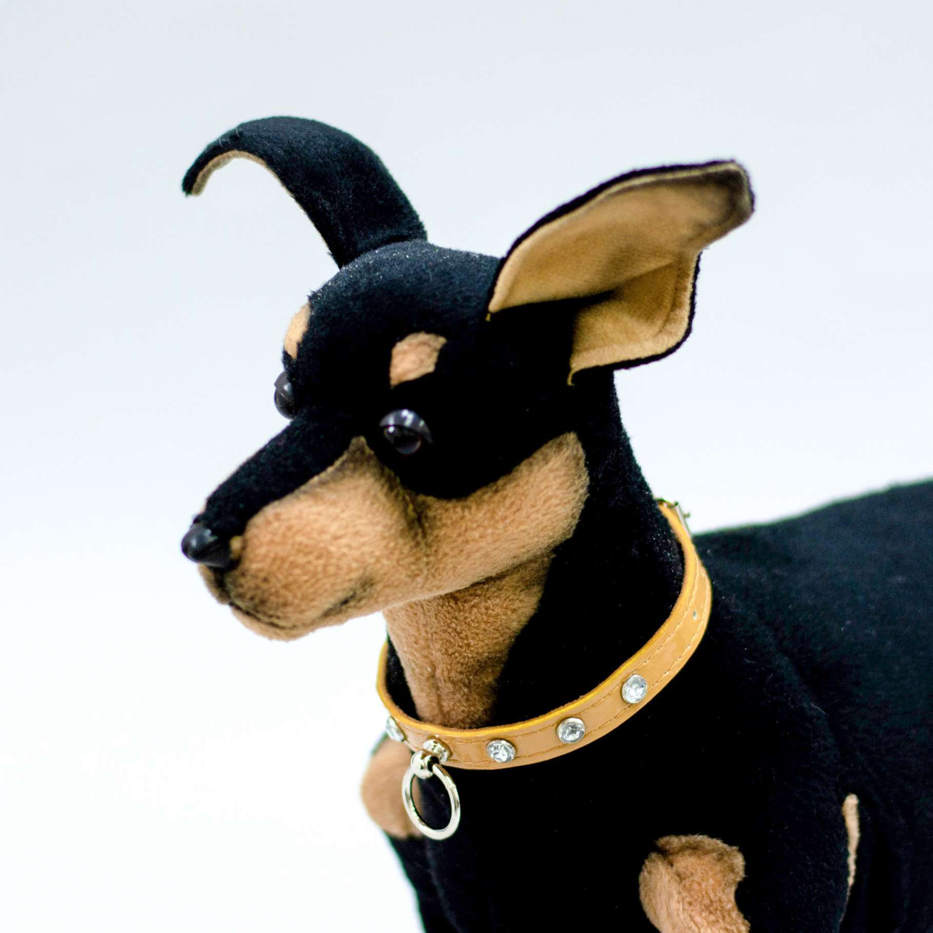 Кожаный ошейник для собак Стразы