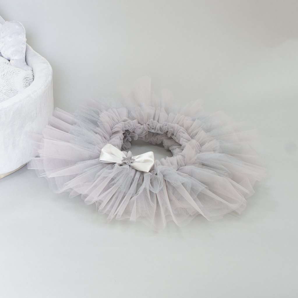 [Лежак] Лежанка для собак со спинкой Puffy Сильвер