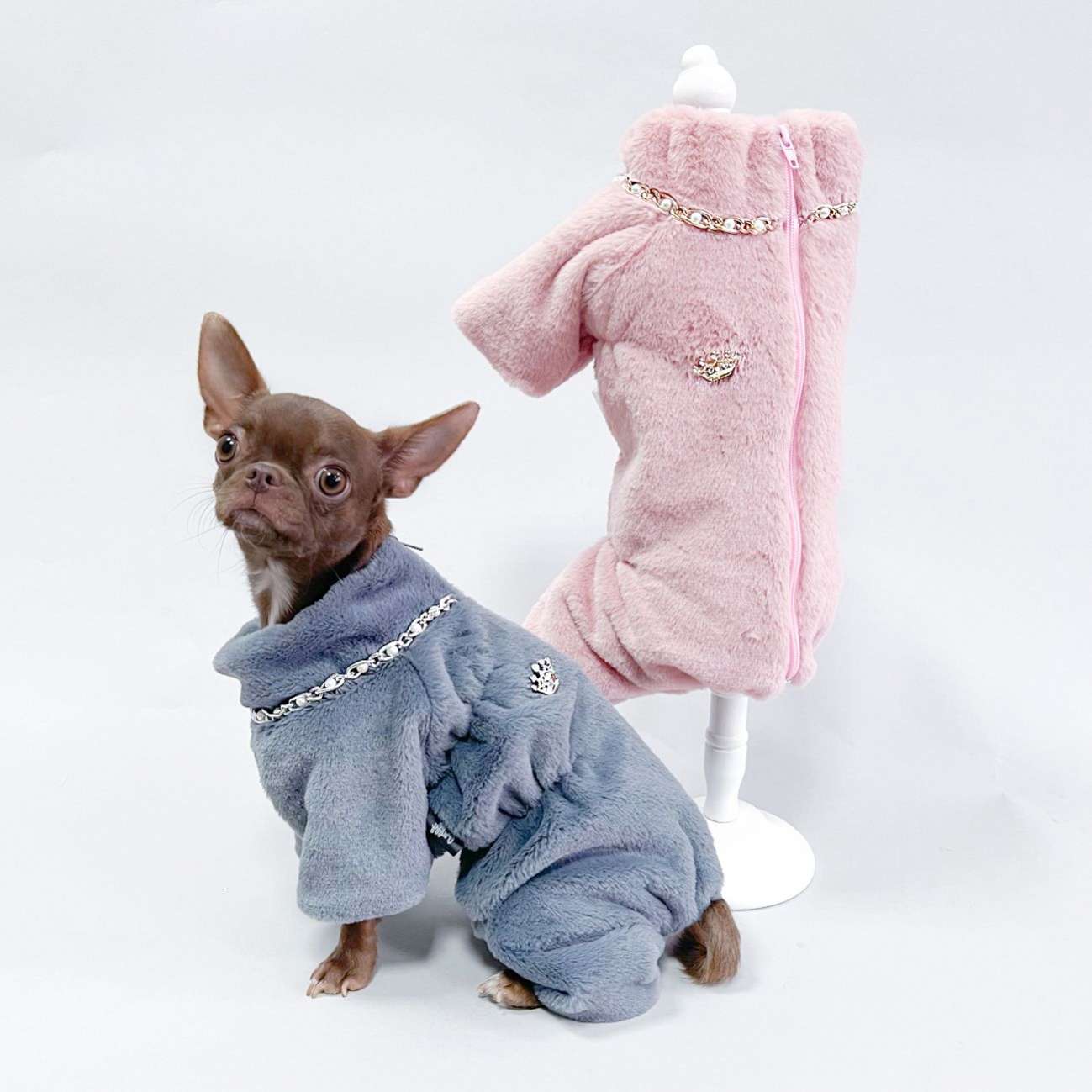 Шуба для собак для собак Puffy Морозка Серый