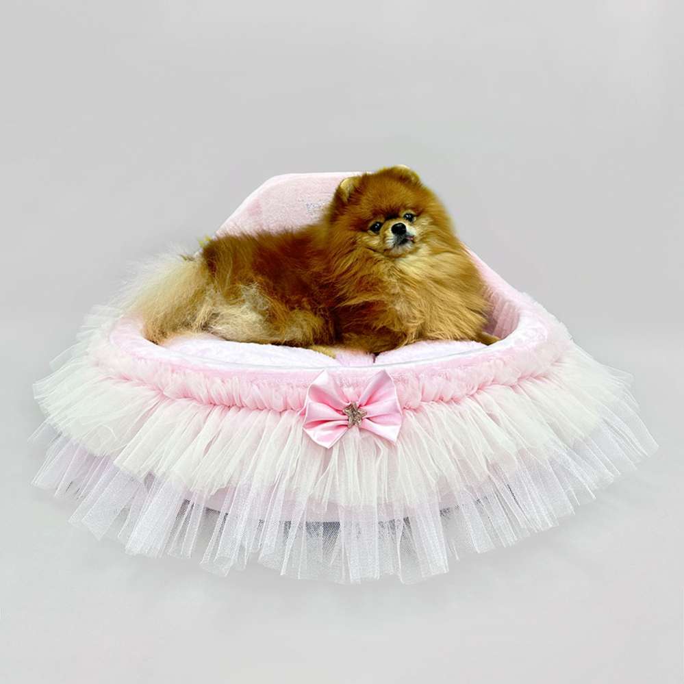 [Лежак] Лежанка для собак со спинкой Puffy Барби