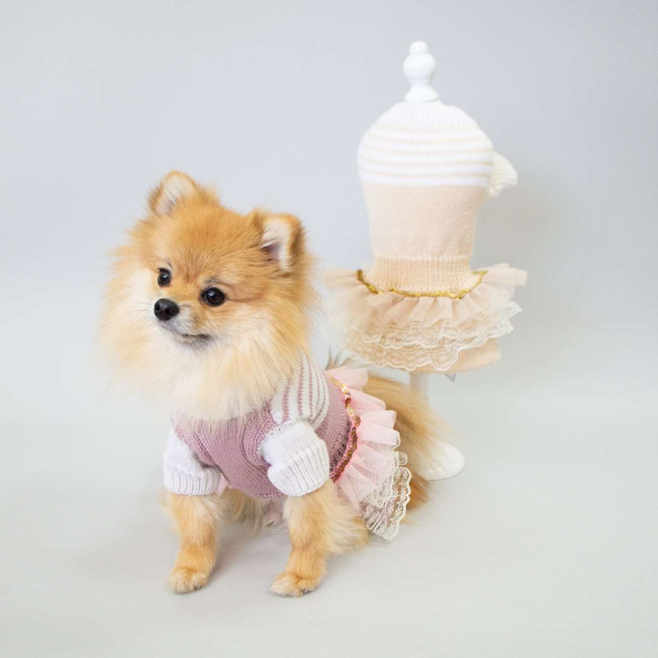 Шерстяное платье для собак Puffy Элиза