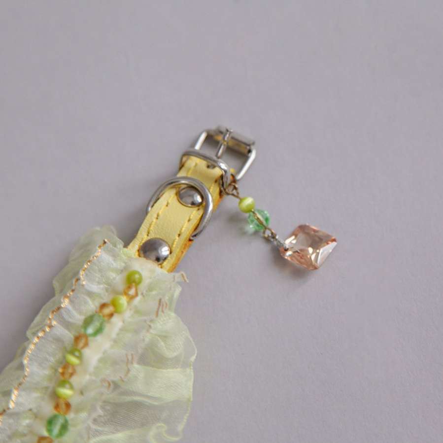 Ошейник для собак с натуральным камнем Кошачий глаз