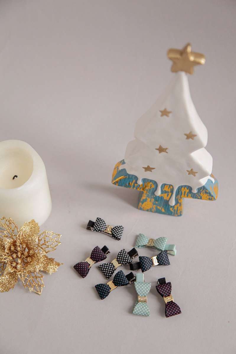 Заколка для собак Крокодильчик Горошек