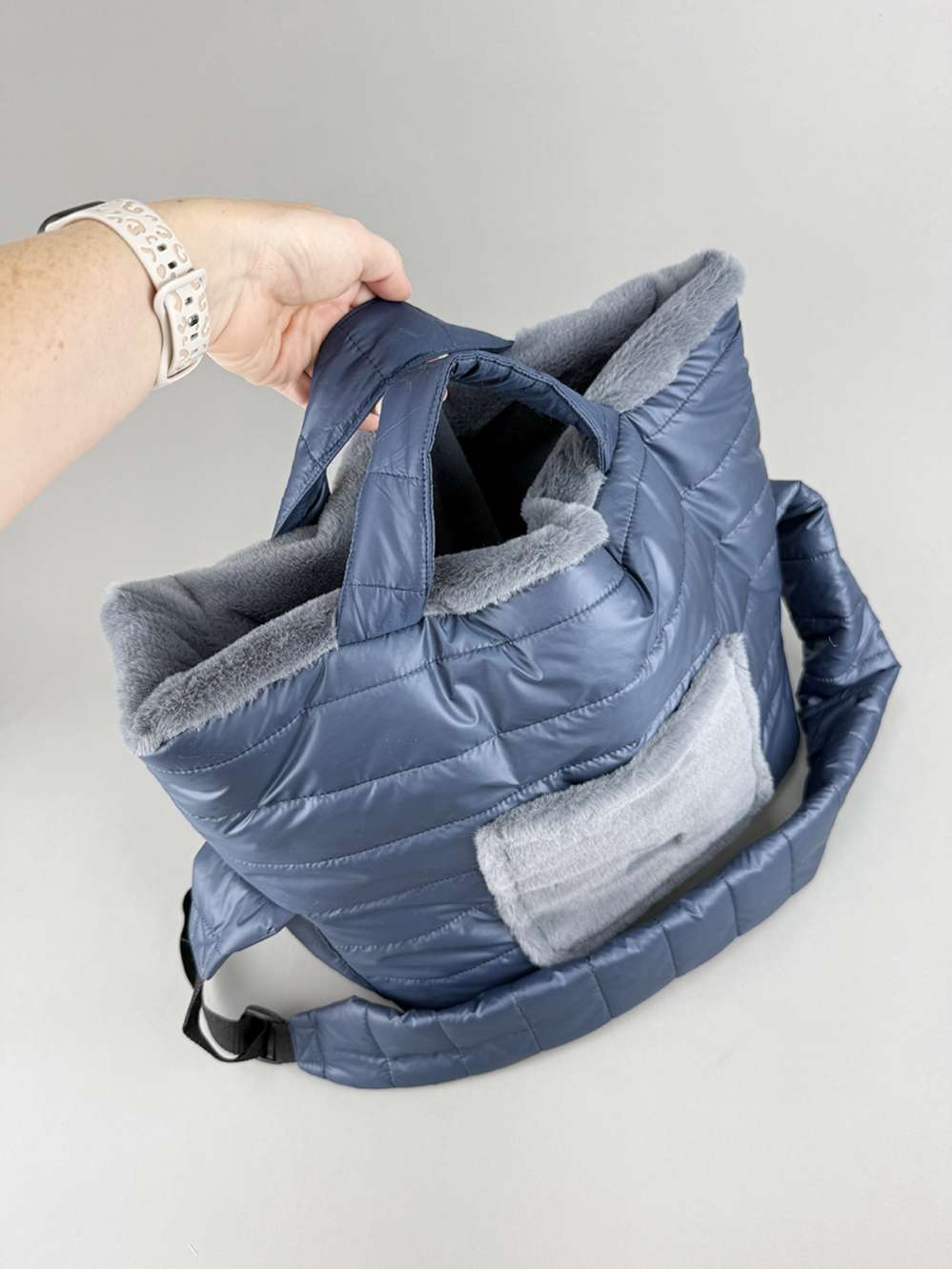 Сумка для собак Мешок Puffy Уют с регулятором синяя