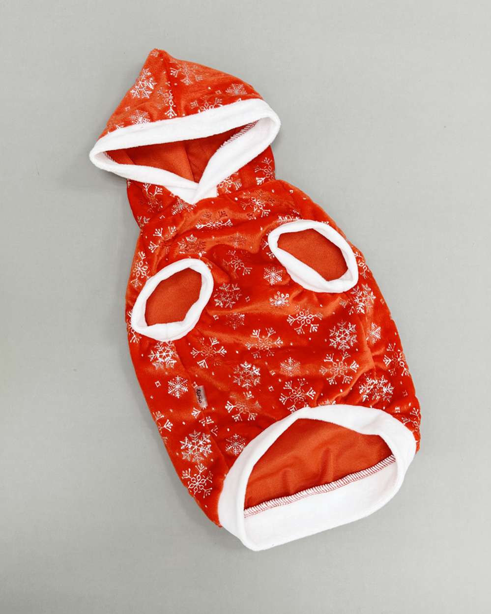 Новогодняя толстовка для собак Puffy Снежинка красная