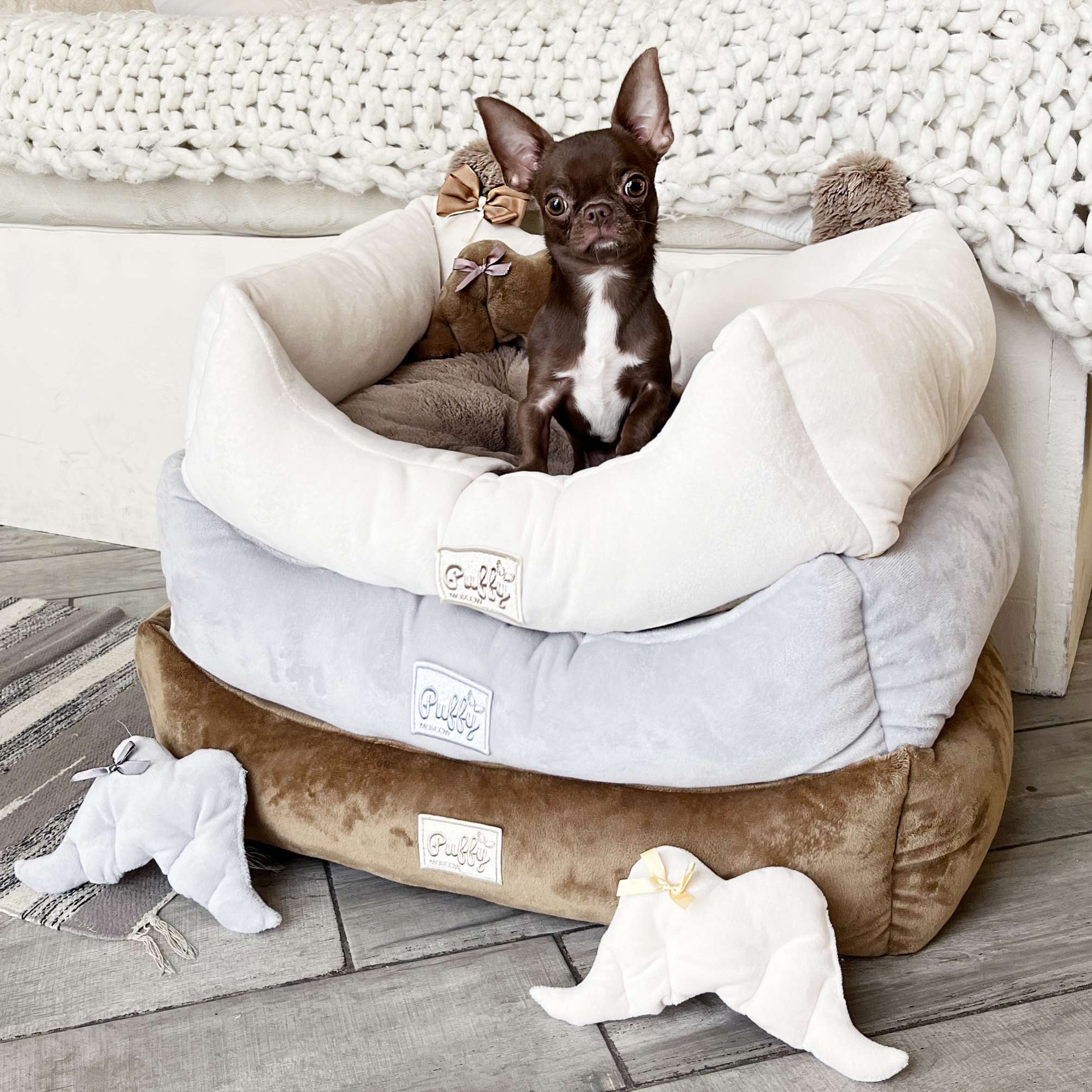 Диван для собаки Puffy Умка Серый