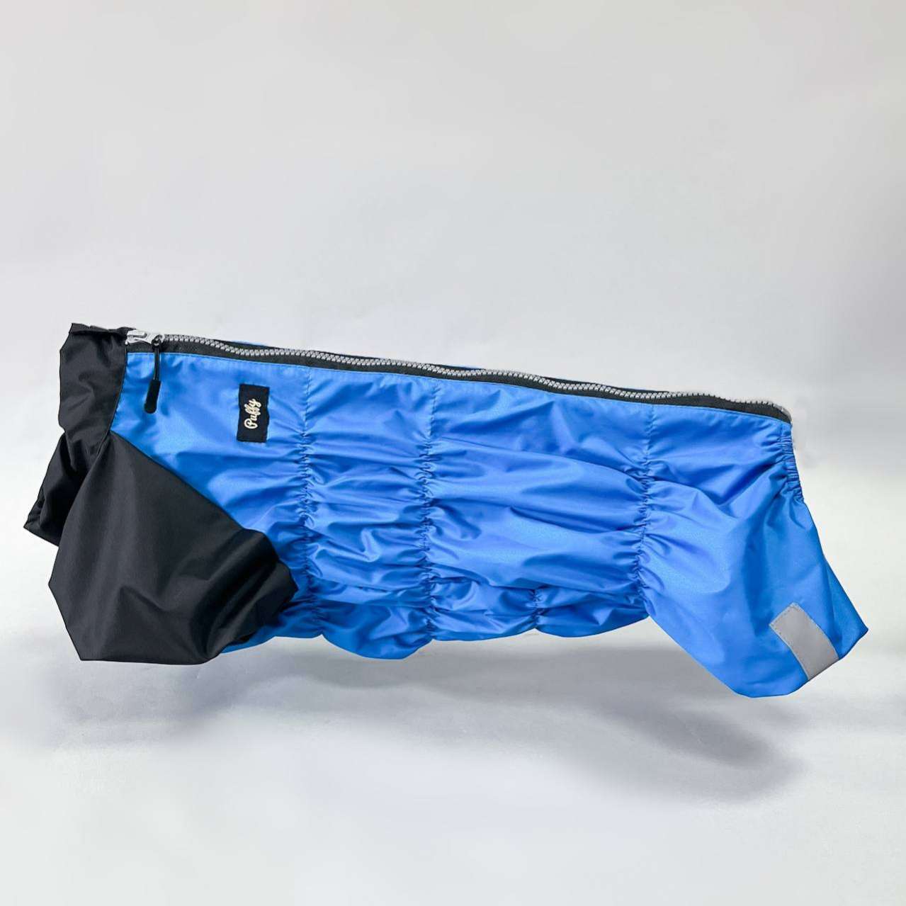 Дождевик для таксы и корги Puffy Лайм Синий