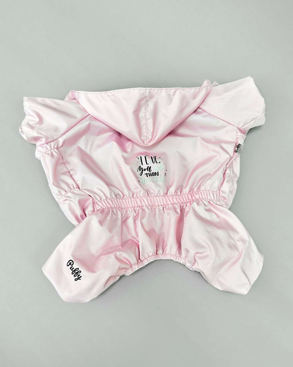 Дождевик Puffy шоколад нежно-розовый