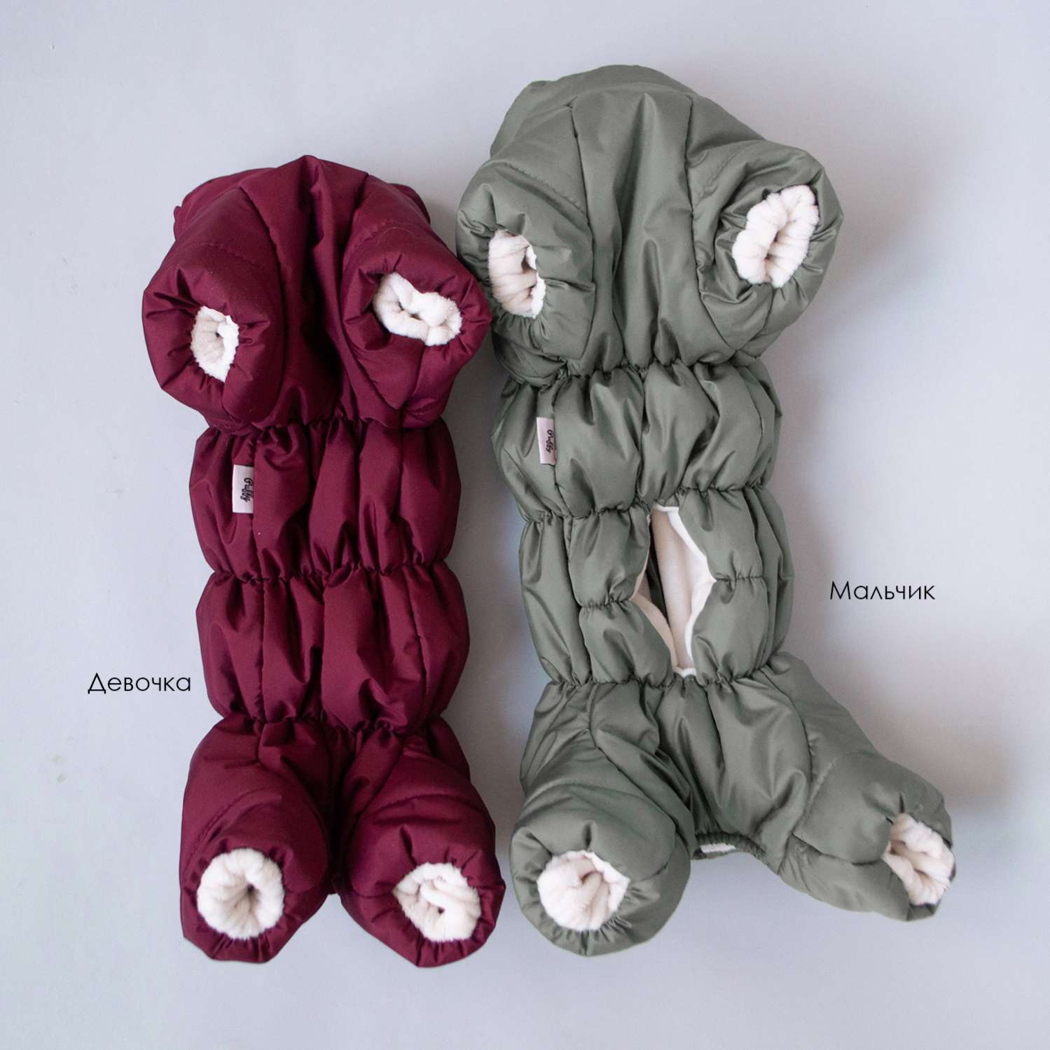 Комбинезон для таксы и корги Puffy Айвенго Оливковый