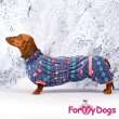 Комбинезон для таксы и корги флисовый ForMyDogs Пряник