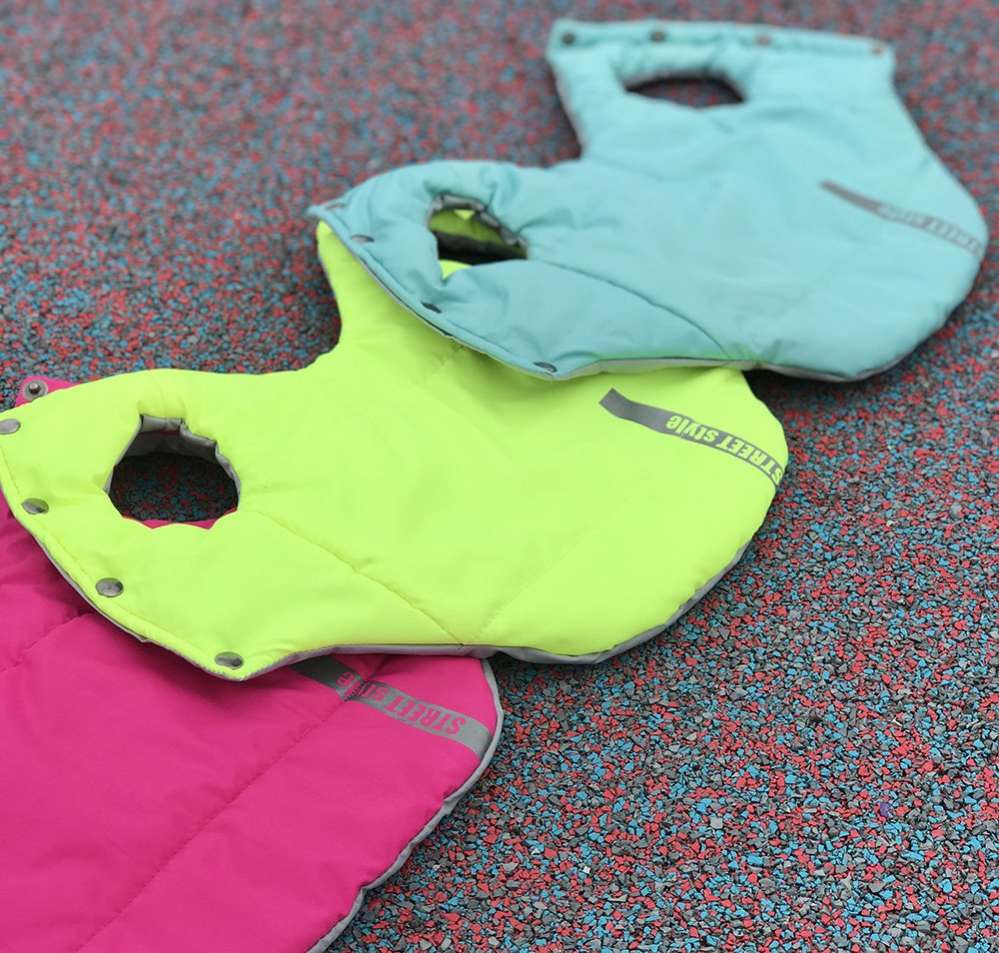 Комплект костюм и жилет для собаки Premium Неон