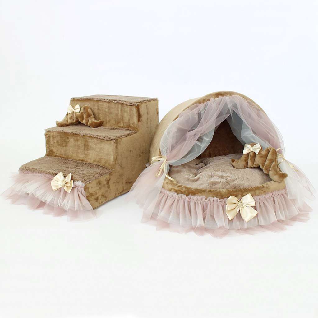 Домик для собаки со шторками Puffy Мокко