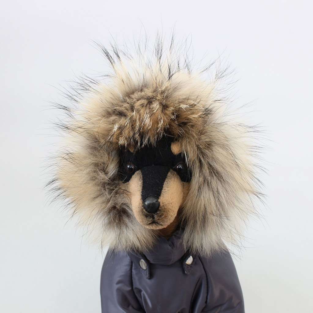 Зимний комбинезон для собак Северное сияние Графит