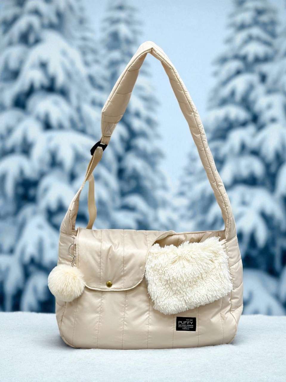 Сумка-слинг для собак Puffy Прогулка ваниль