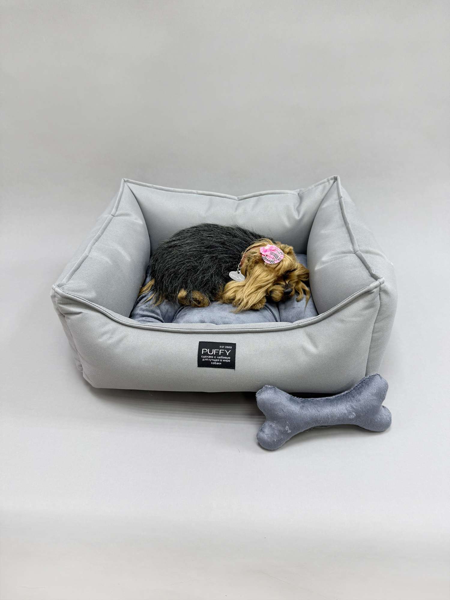 Лежанка антивандальная Puffy Серая 
