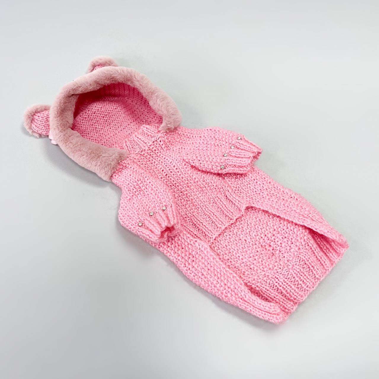 Шерстяной свитер для собак Заюша Розовый