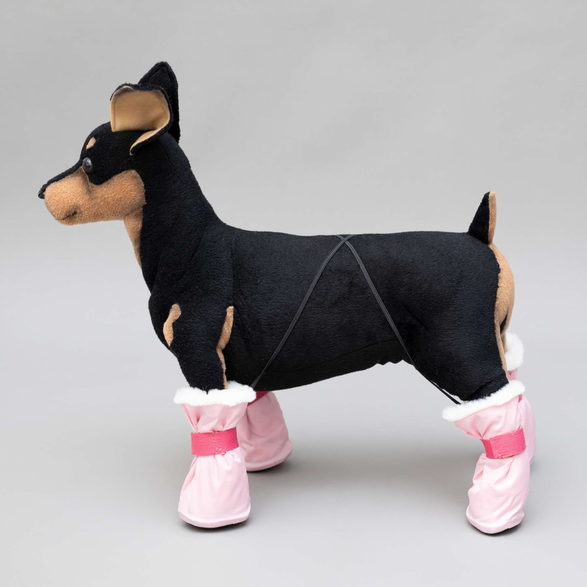 Зимние мешочки для собак Подтяжки Пудра 