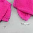 Вязаный свитер Puffy Пух норки Ярко-розовый