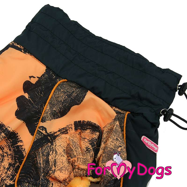 Дождевик для собаки на длинную спину ForMyDogs Стамп