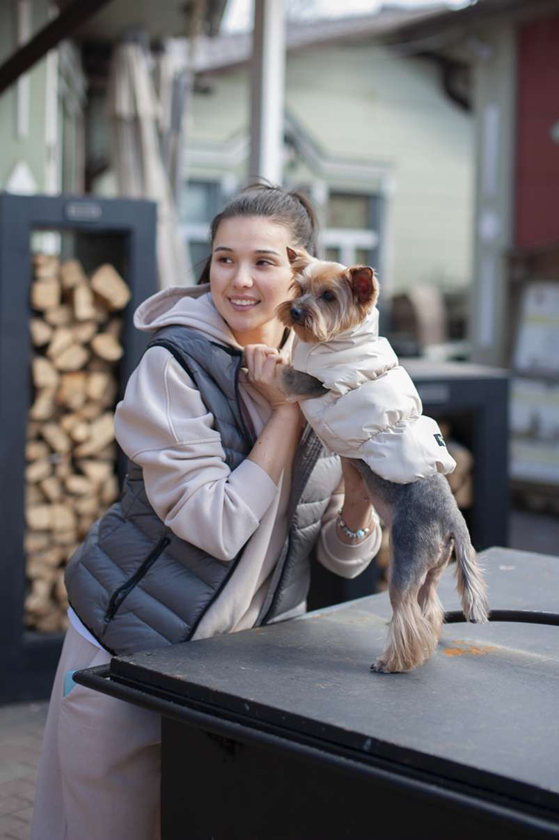 Жилетка Puffy Рич молочная