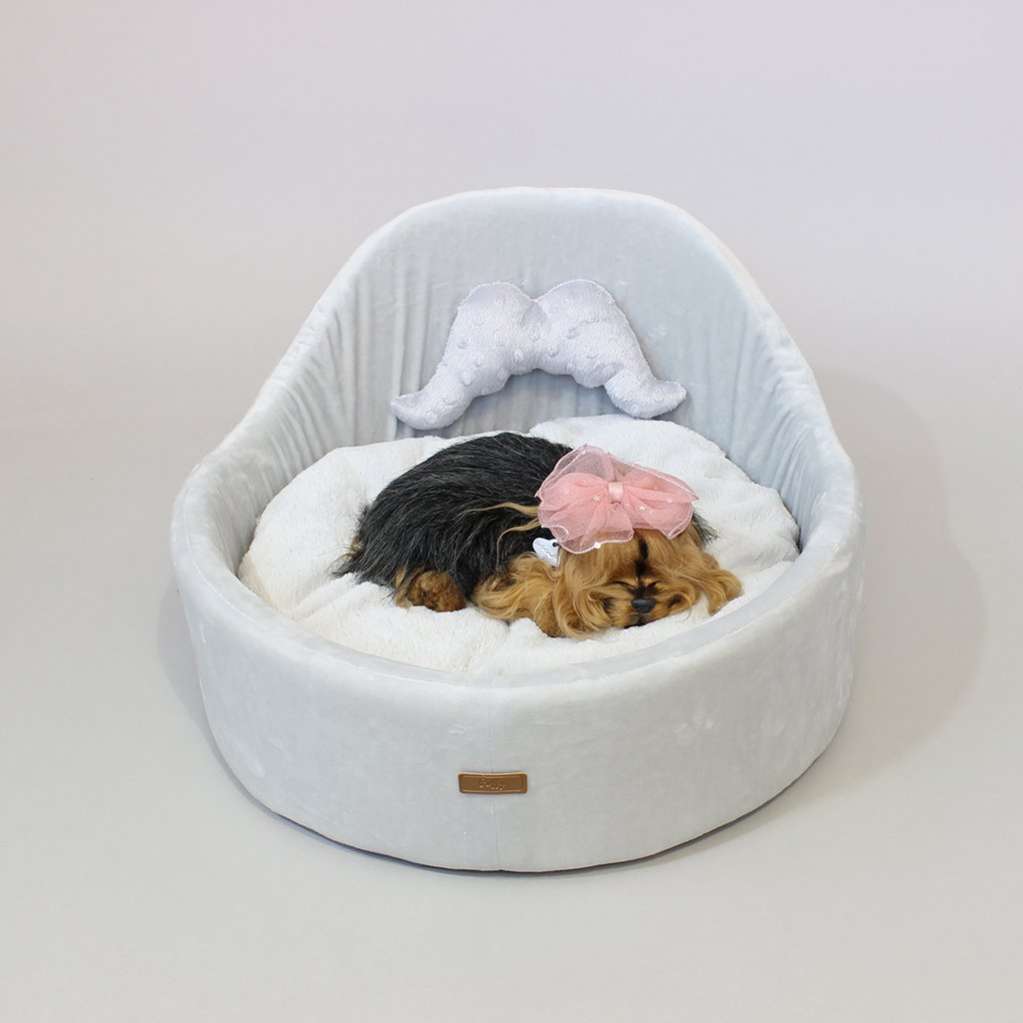 [Лежак] Лежанка для собак со спинкой Puffy Сити