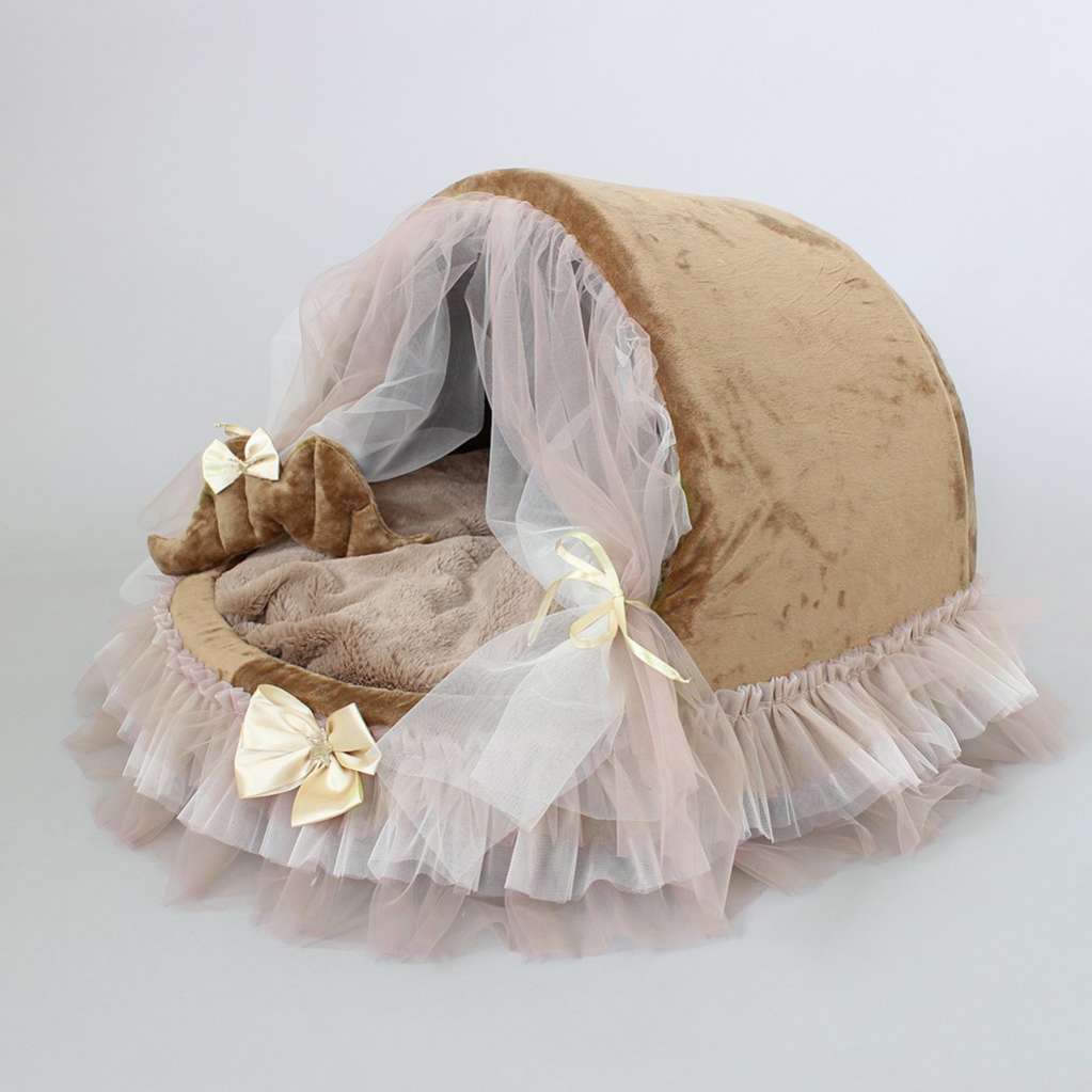 Домик для собаки со шторками Puffy Мокко