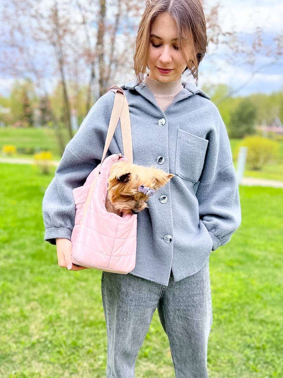 Сумка для собак Puffy Дакота пудровая