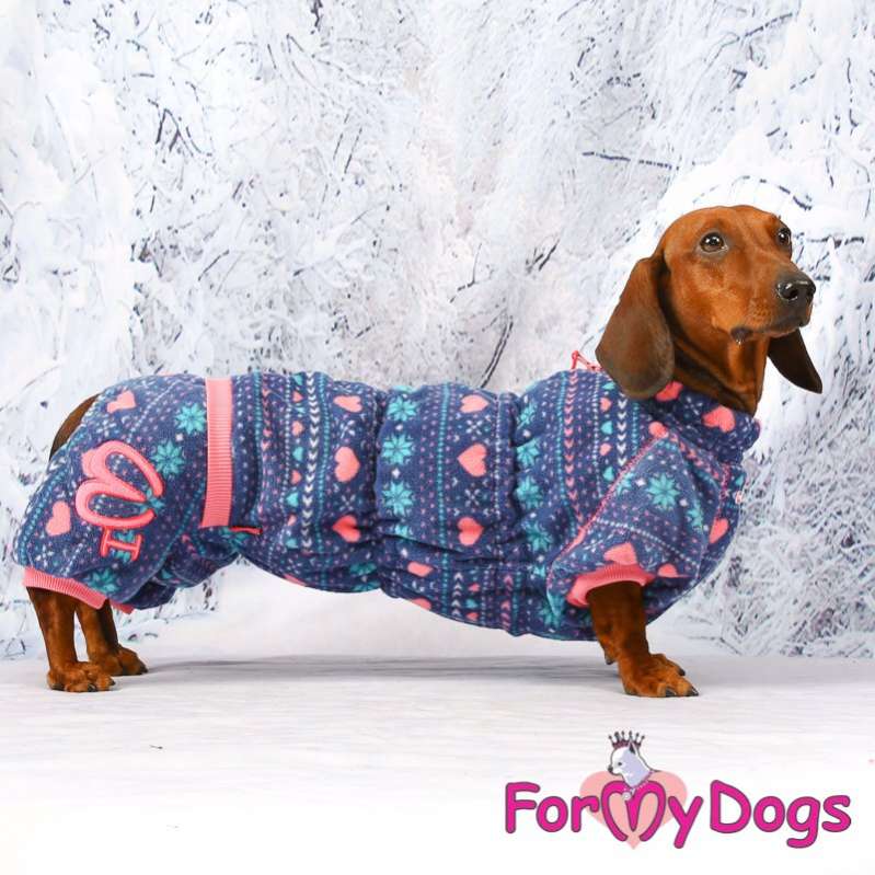 Комбинезон для таксы и корги флисовый ForMyDogs Пряник