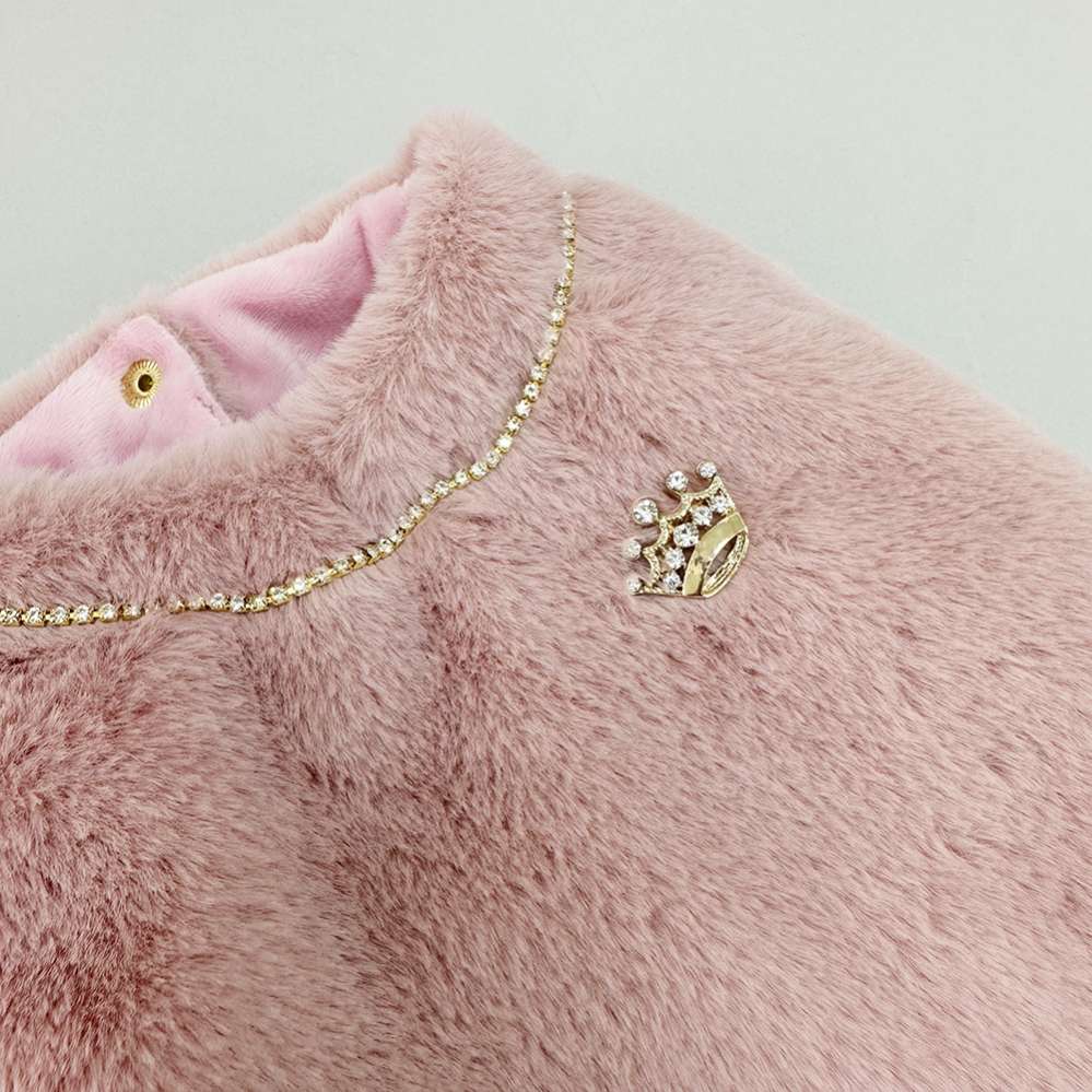 Жилетка для собаки меховая Puffy Морозка розовая 