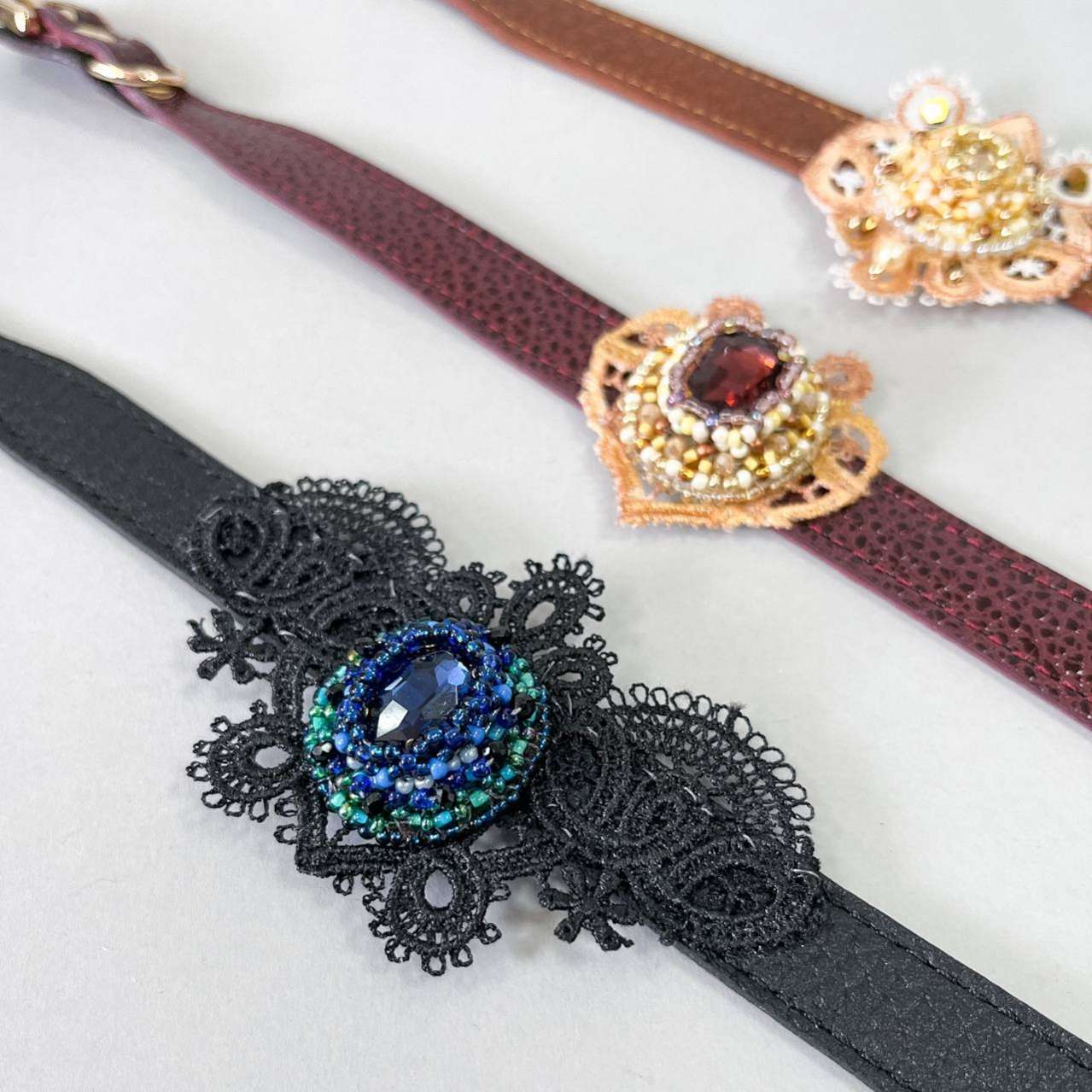 Кожаный ошейник для собак Ренессанс