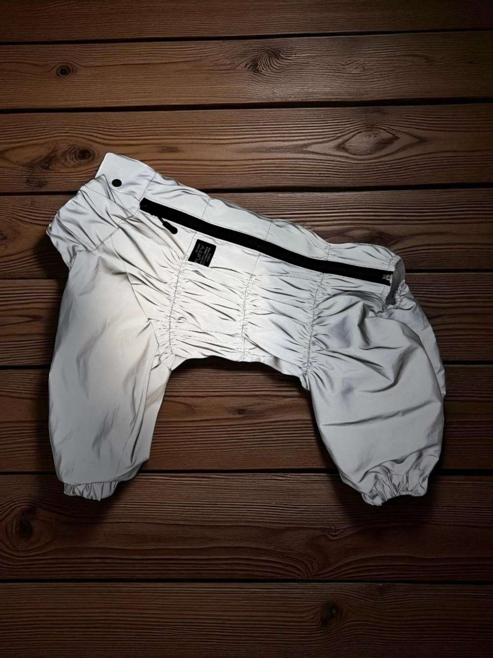 Утепленный дождевик Puffy Светоотражающий для мопсов и бульдогов 