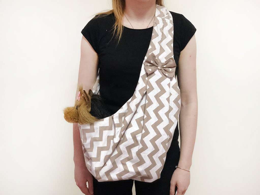 Сумка для собак Гамак Puffy Бежевый Зигзаг летняя