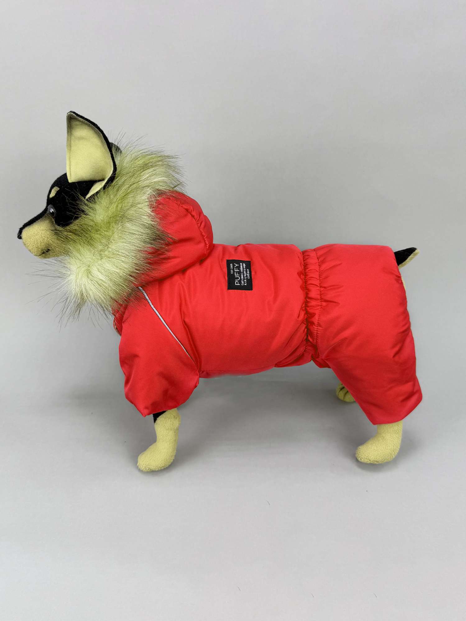 Комбинезон Puffy Аляска на шёлке красный