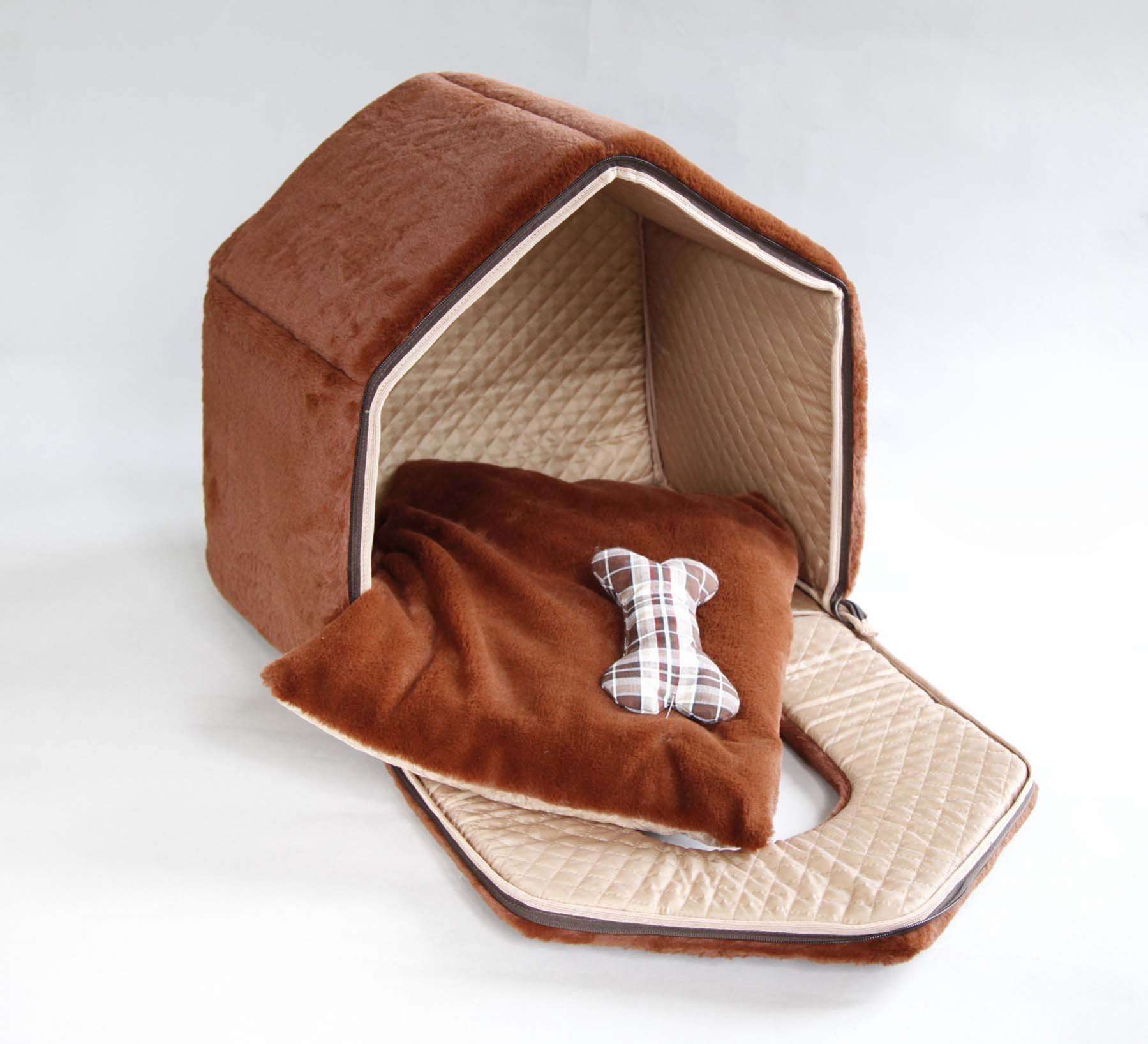 Домик для собаки Puffy Fancy Каштан