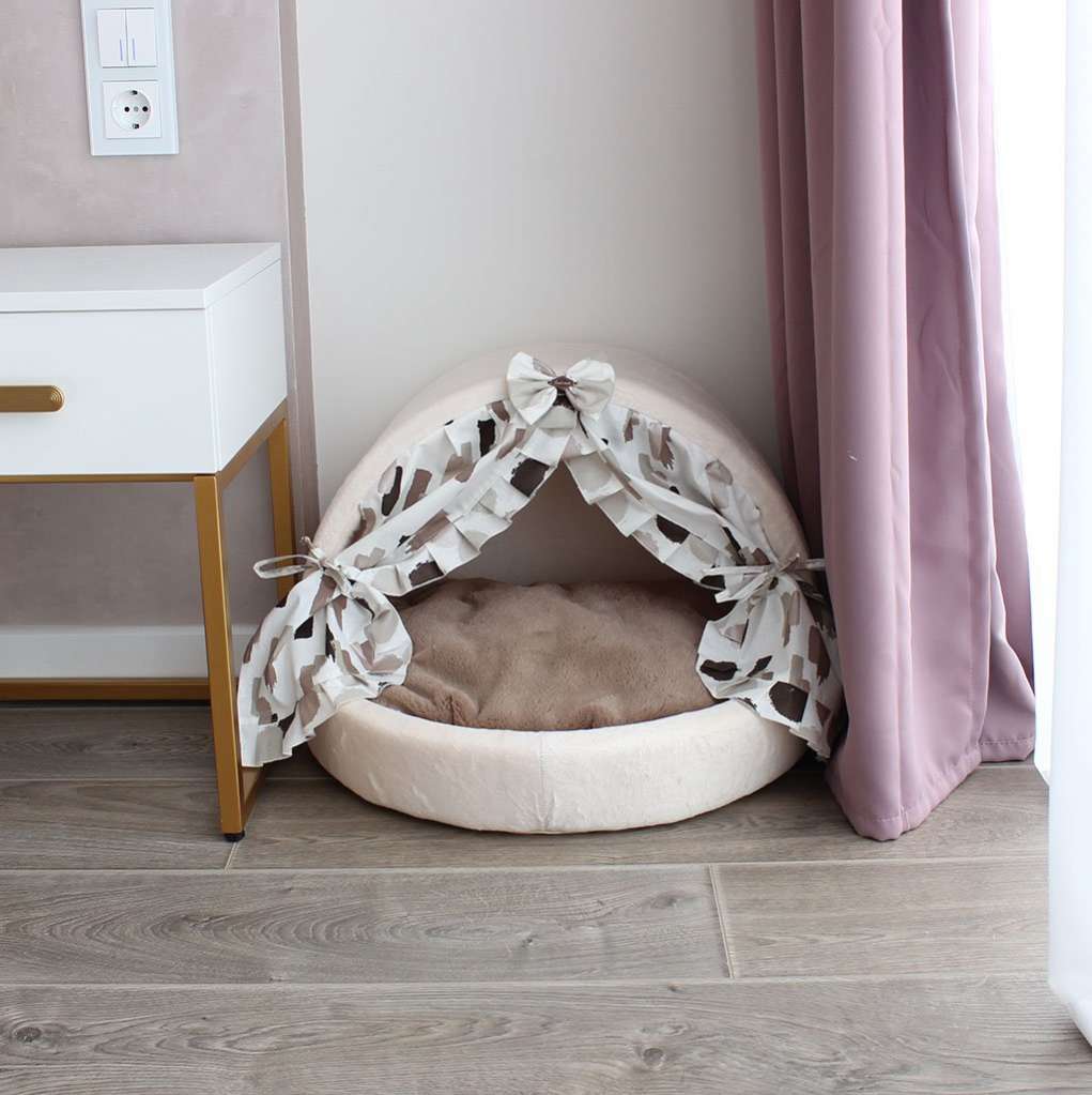 Домик для собаки со шторками Puffy Берёзка