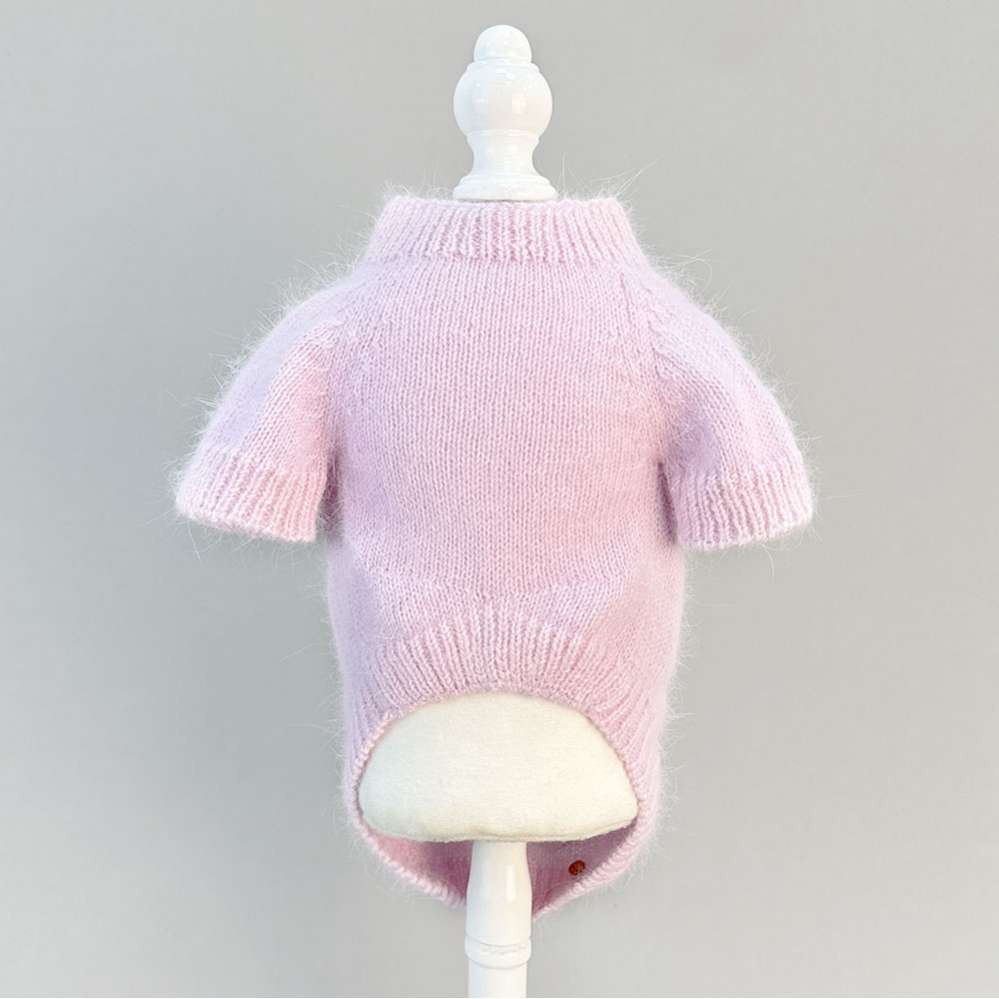 Вязаный свитер Puffy Пух норки Нежно-розовый