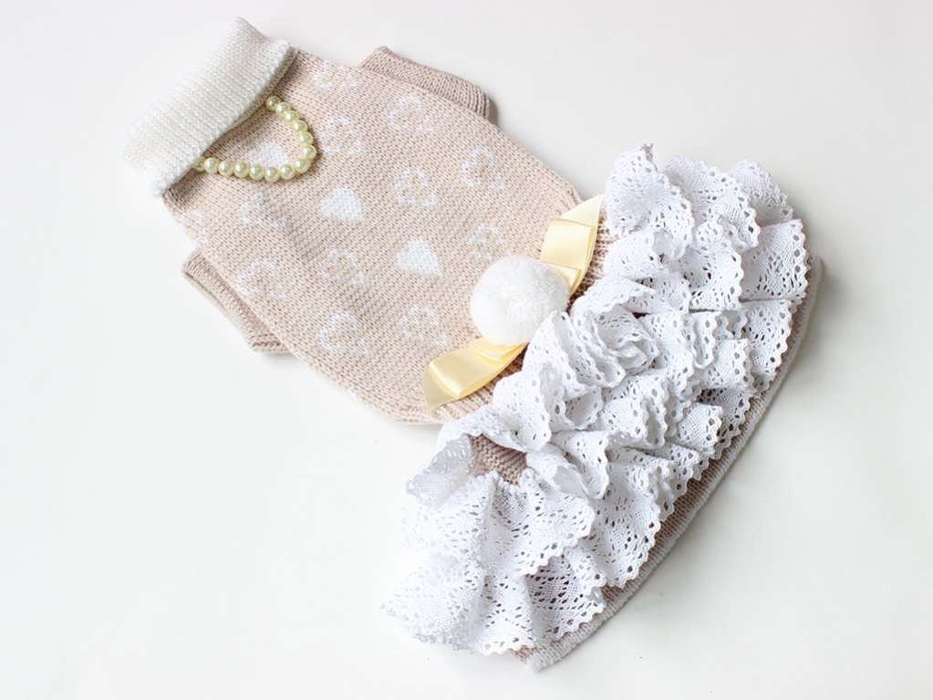 Шерстяное платье для собак Puffy Моника (4 цвета)