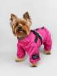 Утепленный дождевик для собак Puffy Фикс со шлейкой фуксия