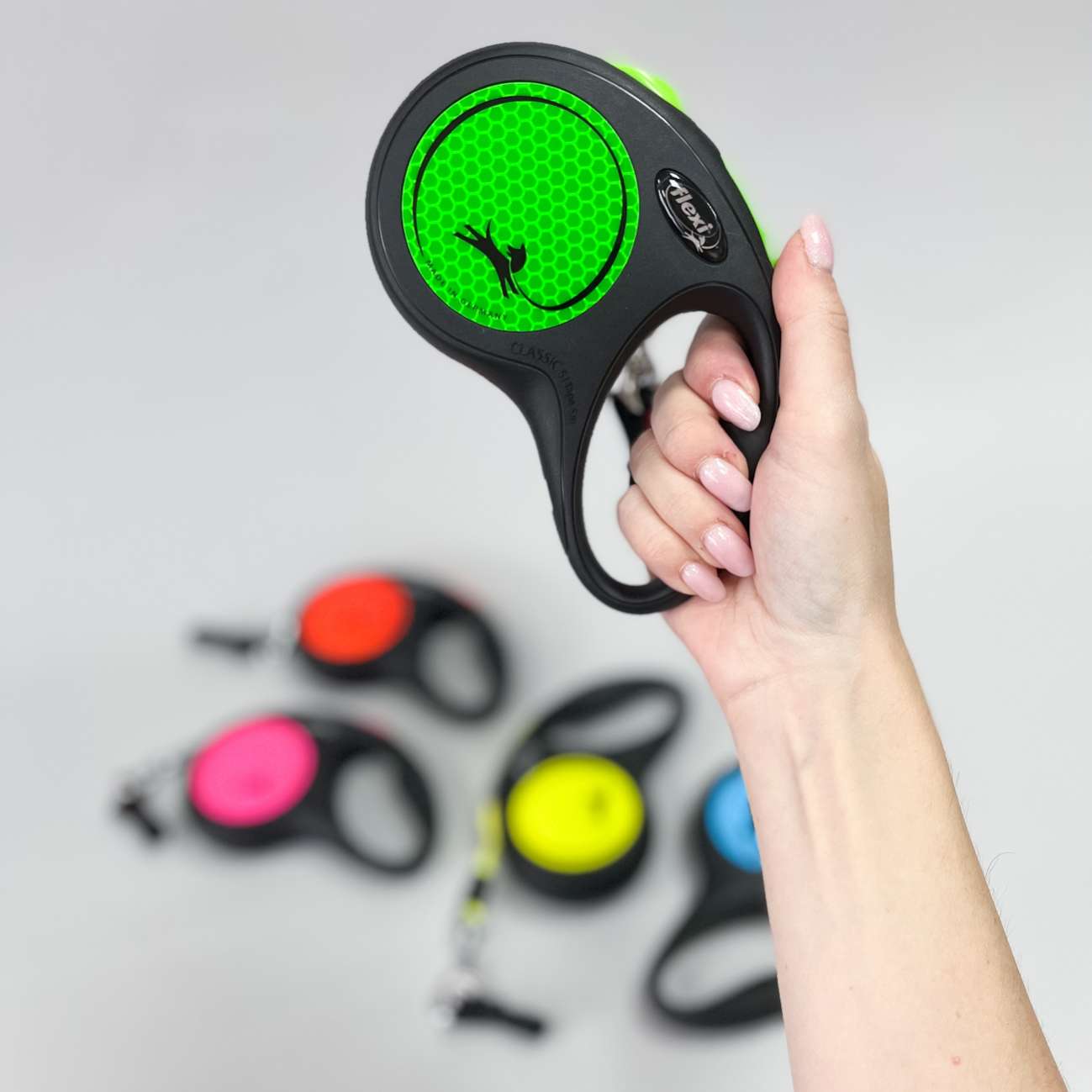 Рулетка для собак на ленте Flexi New Neon