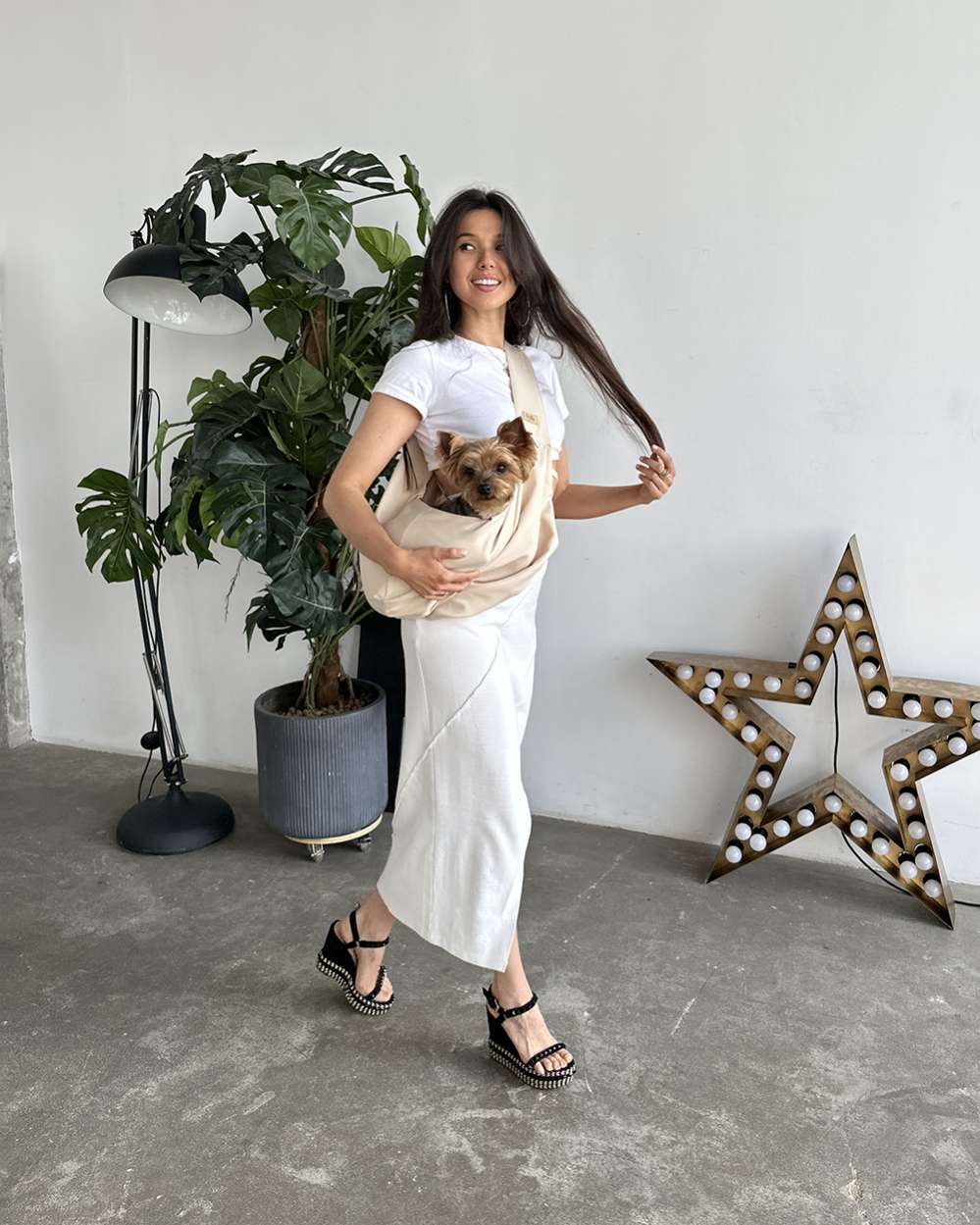 Сумка для собак Гамак Puffy Ваниль летняя