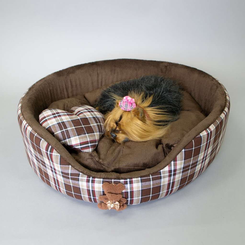 [Лежак] Лежанка для собак Puffy Браун